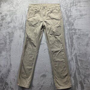 Levi's 511 Jeans Mens 31x32 Khaki Slim Fit Twill 5-Pocket Zip Fly Beige